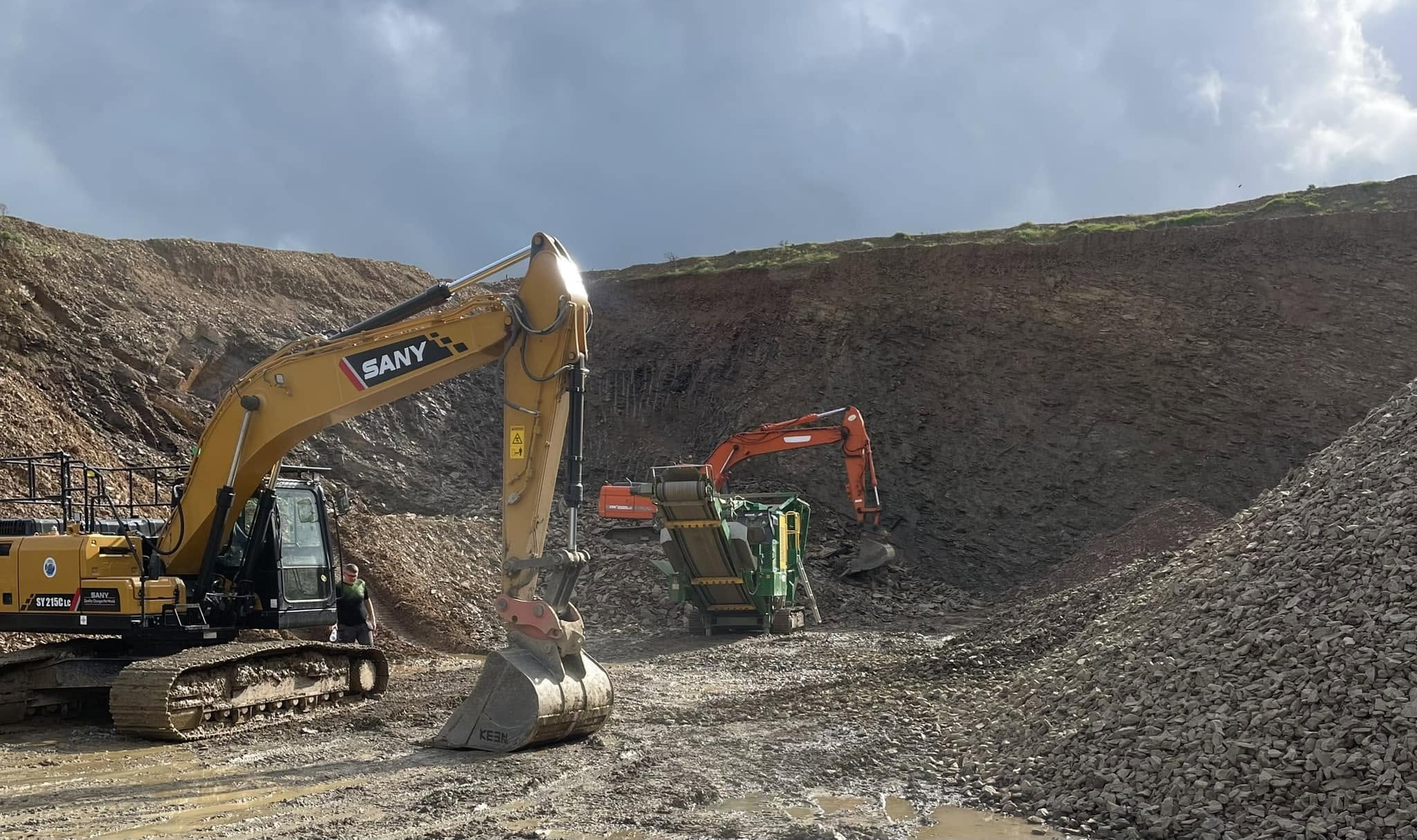 Rushacre Quarry — stone and excavator, Pembrokeshire